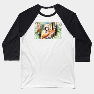 the fox and the girl Baseball T-Shirt